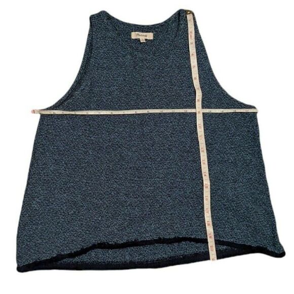 Madewell Swingy Fringe Tank Top Sleeveless Shirt Gray Knit Tweed F1612 Small - Picture 6 of 6